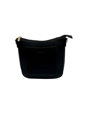Bostanten Black Vegan Leather Hobo Bag